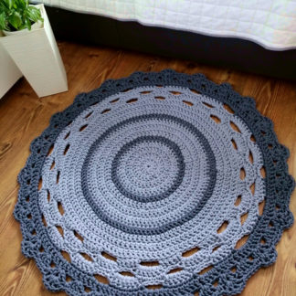 Okrągły dywan ze sznurka