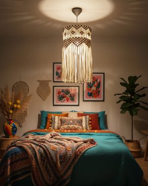 Abażur makrama AM04 dekor boho