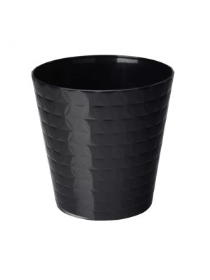 Osłonka doniczka Diament Petit czarna