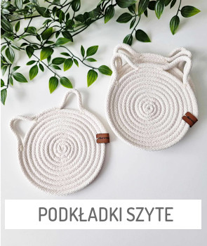 Podkładki szyte ze sznurka